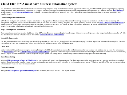 cloud-erp--a-must-have-business-automation-system screenshot