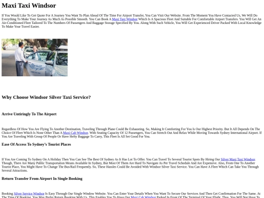 maxi-taxi-windsor screenshot