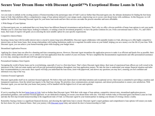 secure-your-dream-home-with-discount-agents-exceptional-home-loans-in-utah screenshot