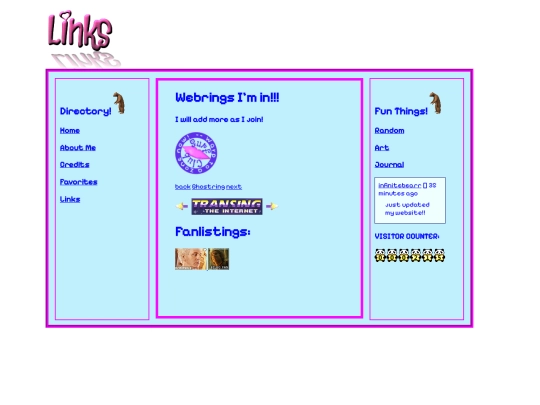links screenshot