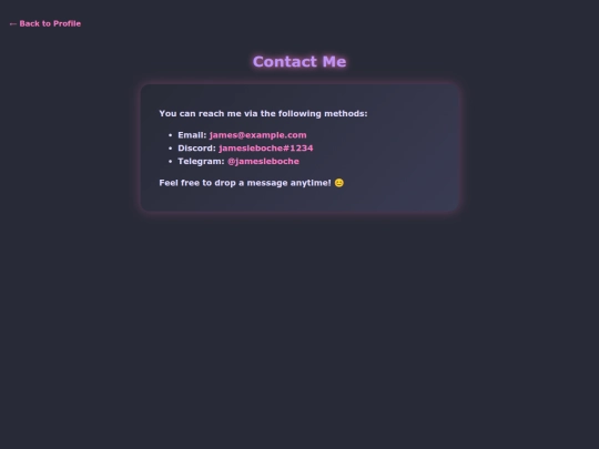 contact screenshot
