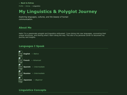 linguistics screenshot