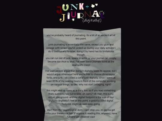 junkjournal/home screenshot
