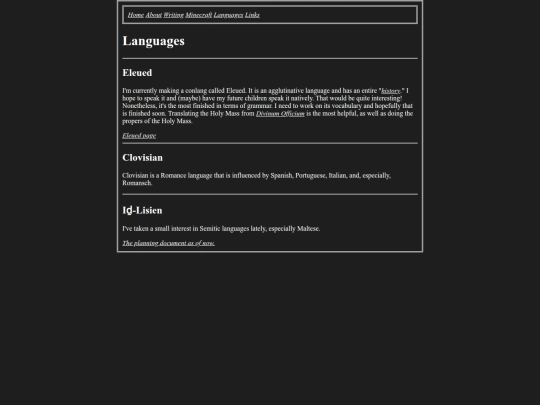 language screenshot