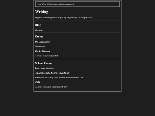 writing screenshot