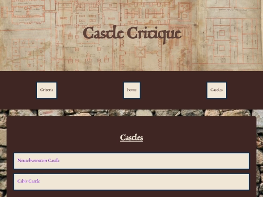castle_critique/castle_list screenshot