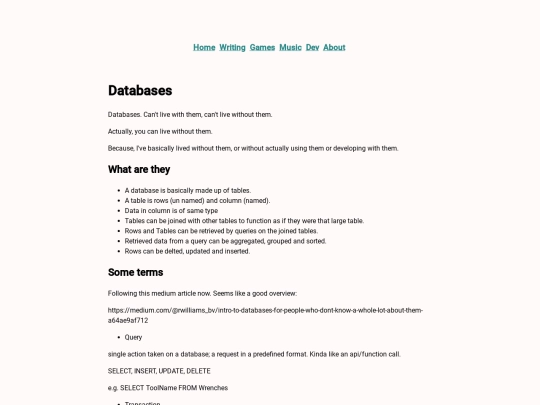 dev/out/databases screenshot