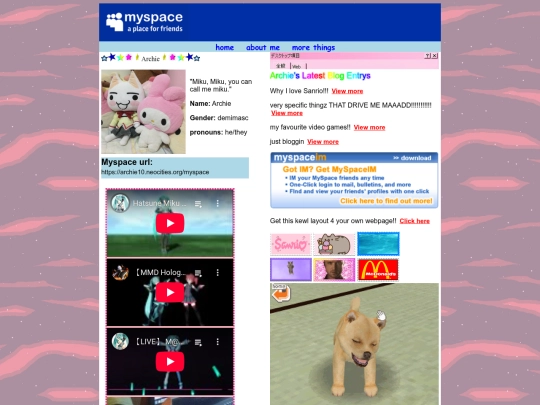 myspace screenshot