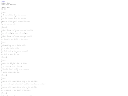 Chords/BuffaloGals screenshot