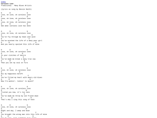 Chords/CarelessLove screenshot