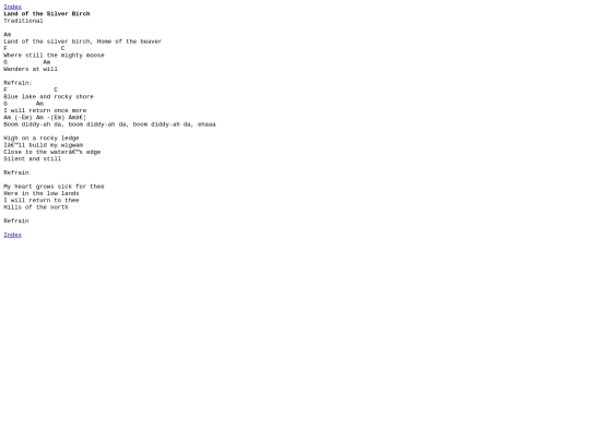 Chords/LandOfTheSilverBirch screenshot