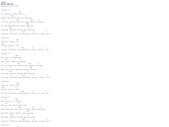 Chords/MollyMalone screenshot