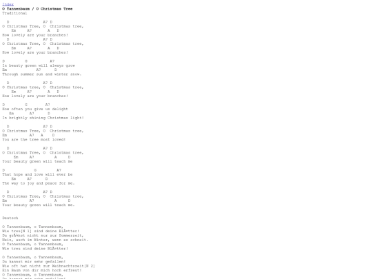 Chords/OTannenbaum screenshot