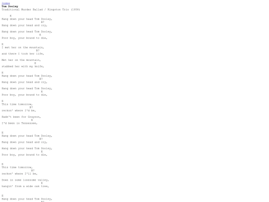 Chords/TomDooley screenshot