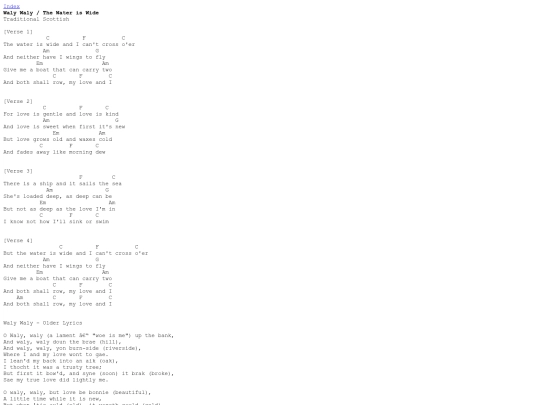 Chords/WaterIsWide screenshot