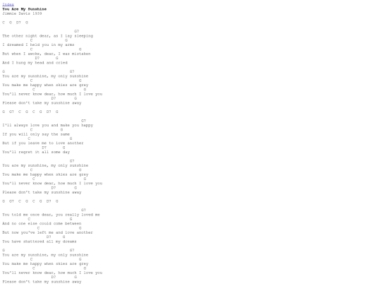 Chords/YouAreMySunshine screenshot