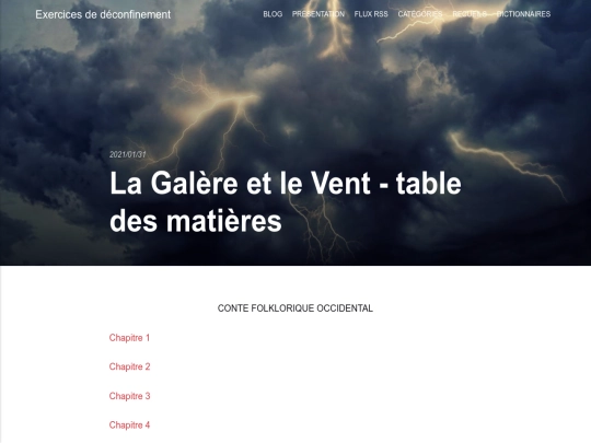 la-galere-et-le-vent-table-des-matieres screenshot