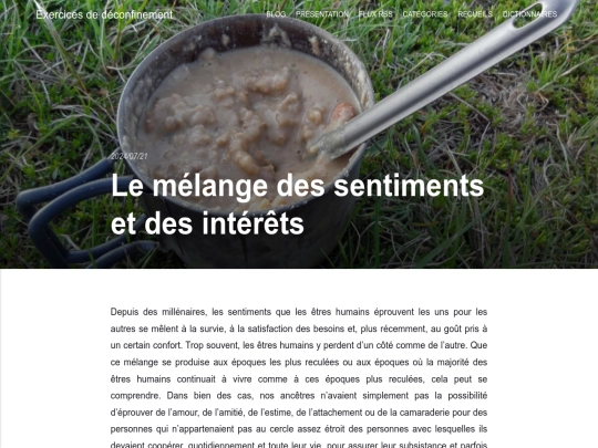 le-melange-des-sentiments-et-des-interets screenshot