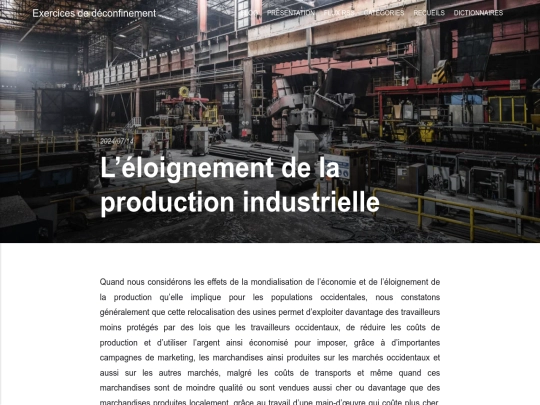 leloignement-de-la-production-industrielle screenshot