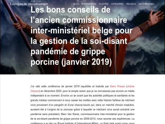 les-bons-conseils-de-lancien-commissionnaire-inter-ministeriel-belge-pour-la-gestion-de-la-soi-disant-pandemie-de-grippe-porcine-janvier-2019 screenshot
