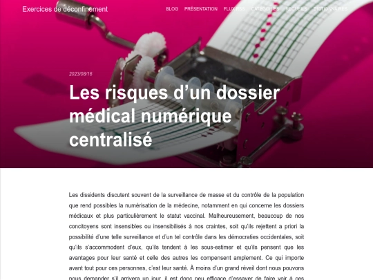 les-risques-dun-dossier-medical-numerique-centralise screenshot