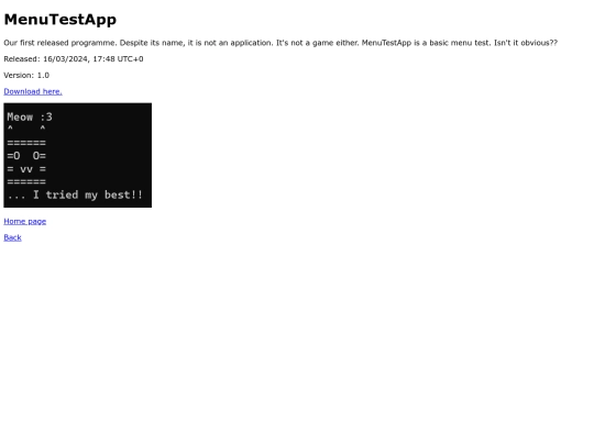 MenuTestApp screenshot