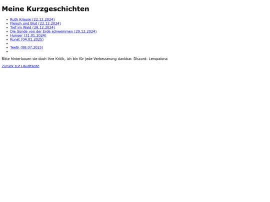 Kurzgeschichten screenshot