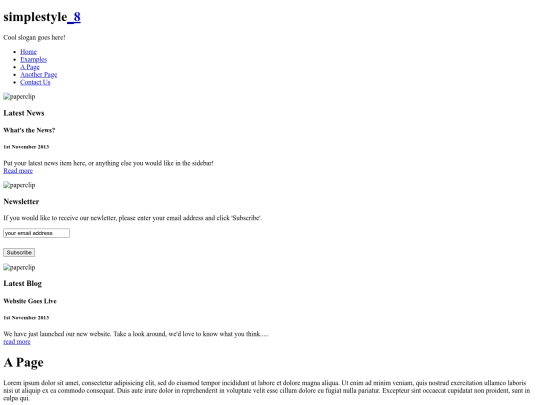 page screenshot
