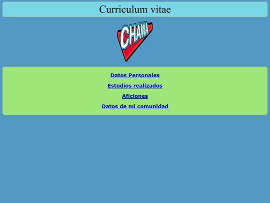 CV screenshot
