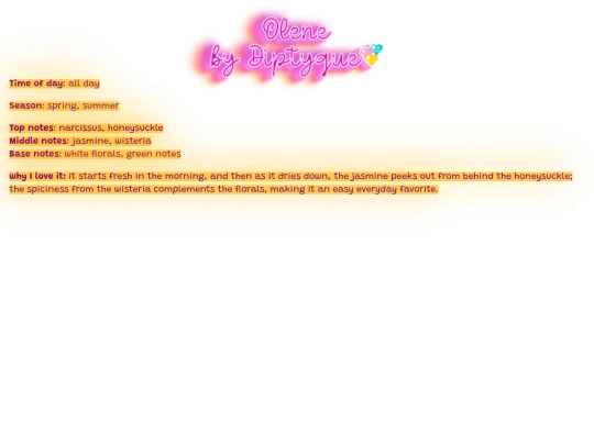 perfumes/olene screenshot