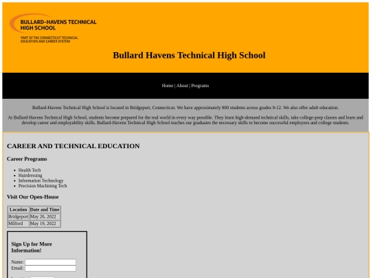Web-Design/2-CSS/External_Styles_Bullard_Open_House screenshot