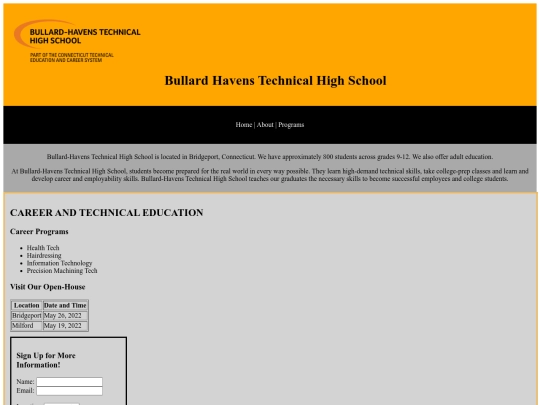 Web-Design/2-CSS/Styled_Bullard_Open_House screenshot