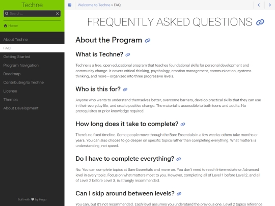 faq screenshot