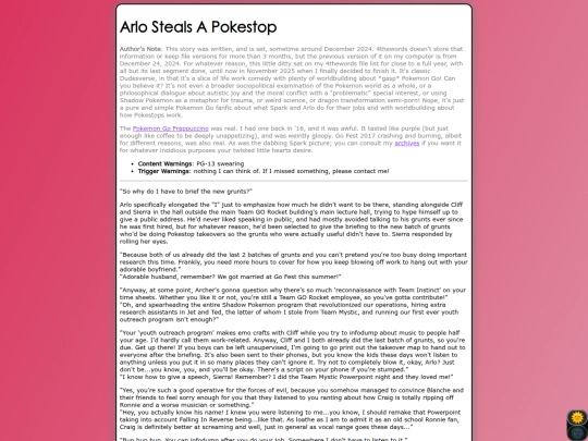 fanfic/arlostealsapokestop screenshot