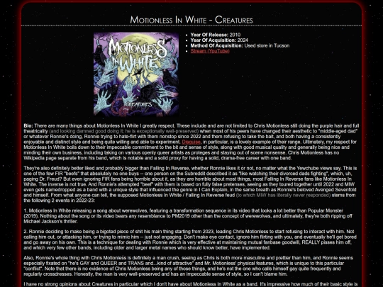 musicscene/cds/creatures screenshot