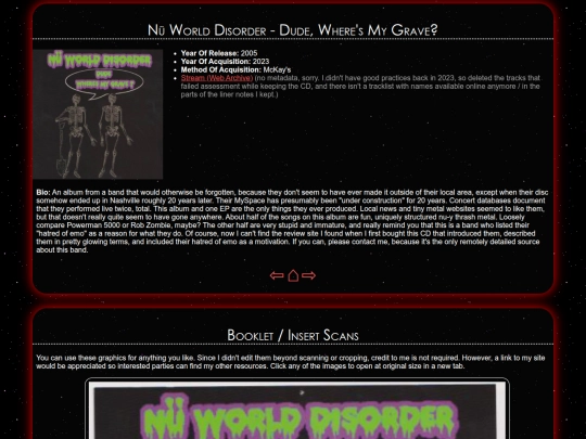 musicscene/cds/dudewheresmygrave screenshot