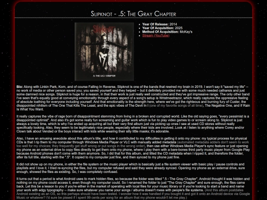 musicscene/cds/thegraychapter screenshot
