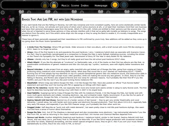 musicscene/recommendations screenshot