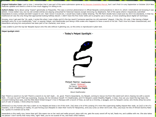 neopets/contests/deathsnake screenshot
