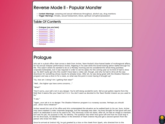reversemodeii/prologue screenshot