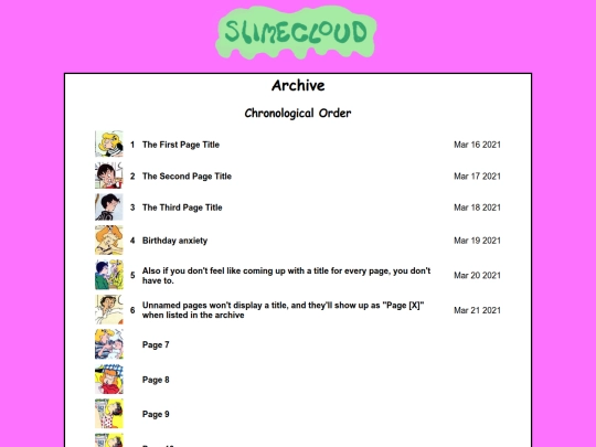archive screenshot