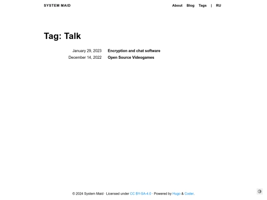 tags/talk screenshot