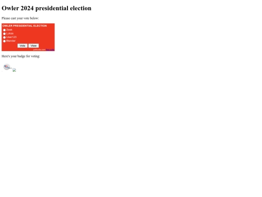 Owlerelection screenshot