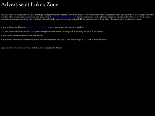 advertise_at_lukas_zone screenshot