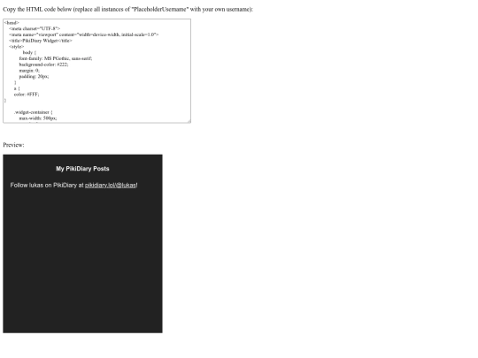pikidiary_widgetcode screenshot