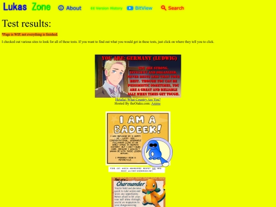 testresults screenshot