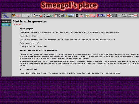 weblog/28-12-2024-static-site-generator screenshot