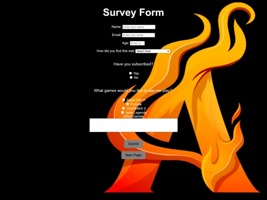 survey screenshot