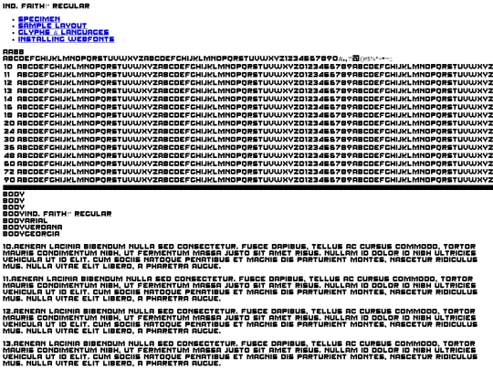 font/indfait_-demo screenshot