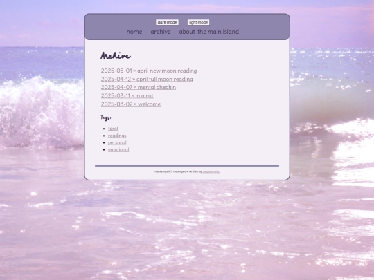 blog/archive screenshot